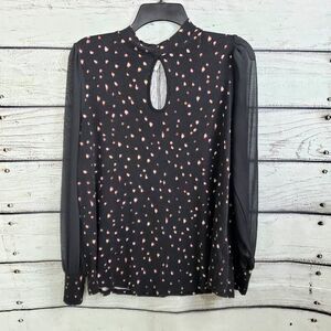Maurices 0x Plus Black Floral Top